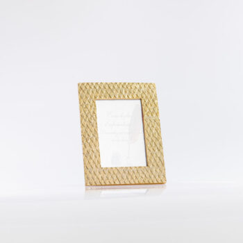 Cadre 10x15 contour plumes dorées