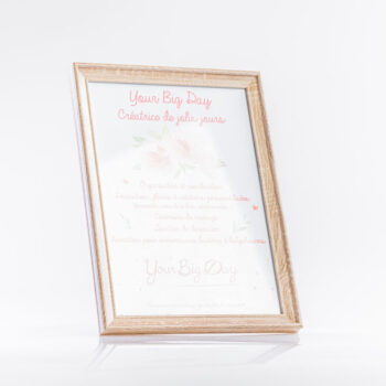 Cadre A4 effet bois clair