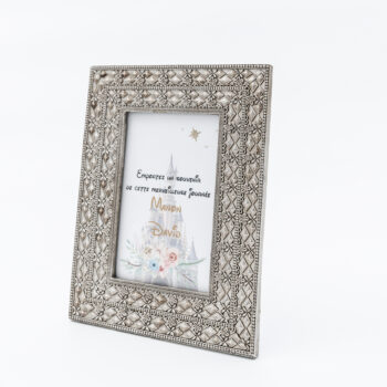 Cadre argenté effet antique 10x15