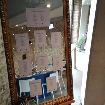 Miroir plan de table