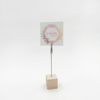 Cube porte photo en bois clair