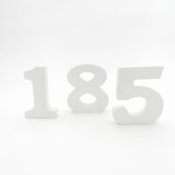 Numéro de table blanc