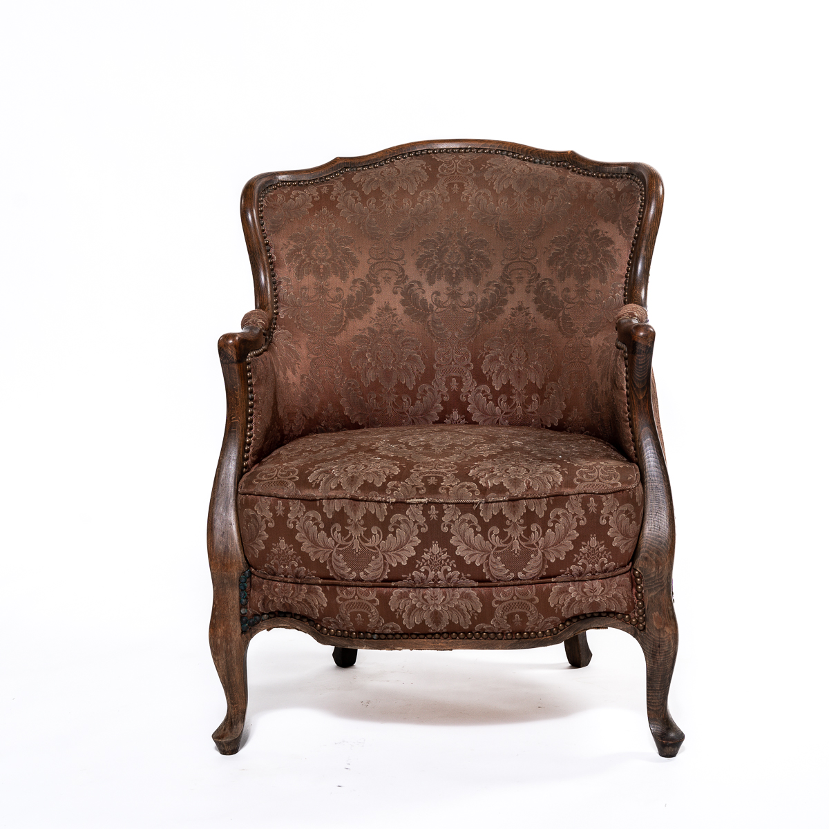 Fauteuil ancien à motifs