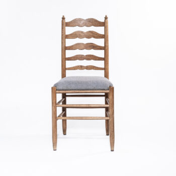 Chaise vintage en bois assise grise