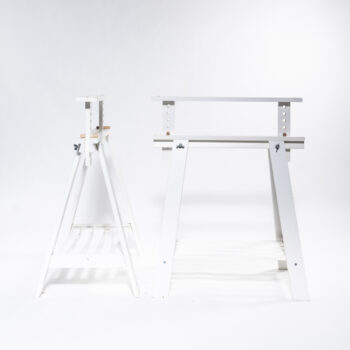 2 tréteaux blanc hauteur réglable