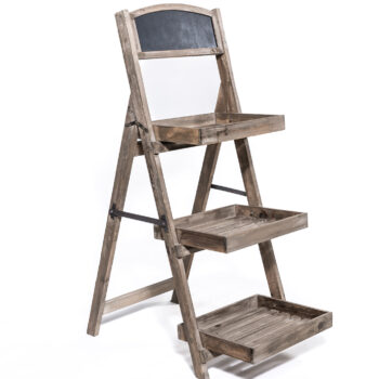 Etagère 3 niveaux en bois grisé