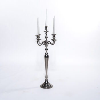 Chandelier argenté sur pied 5 branches GRAND