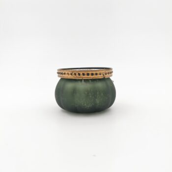 Photophore vert avec bord doré