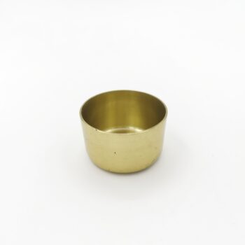 Photophore soucoupe métal doré