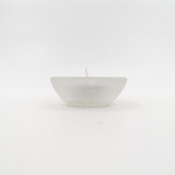 Photophore en verre sablé bas