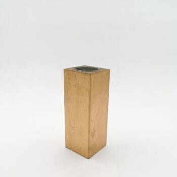 Support à bougie carré haut doré M