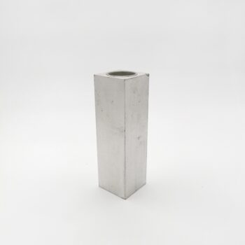 Support à bougie carré haut argenté L