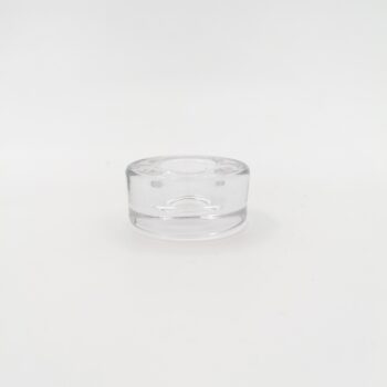 Support à chandelle bas en verre