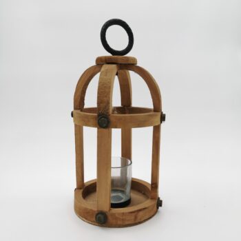 Lanterne en bois arrondie