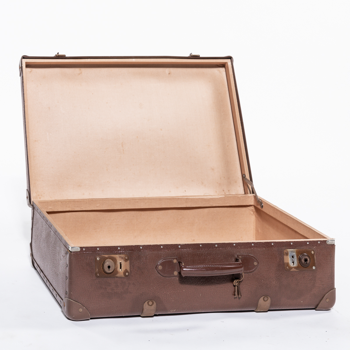 Valise moyenne vintage en cuir – Image 2