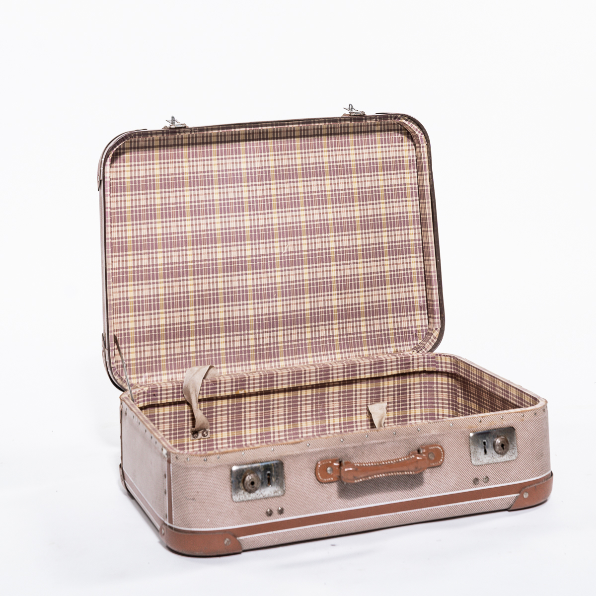Valise moyenne beige – Image 2