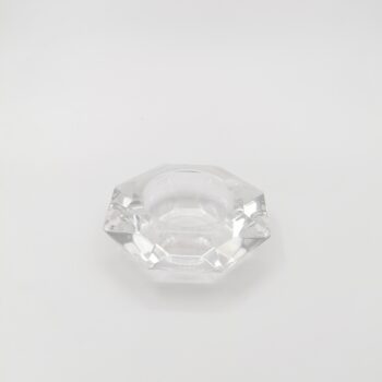 Cendrier en verre octogonal vintage