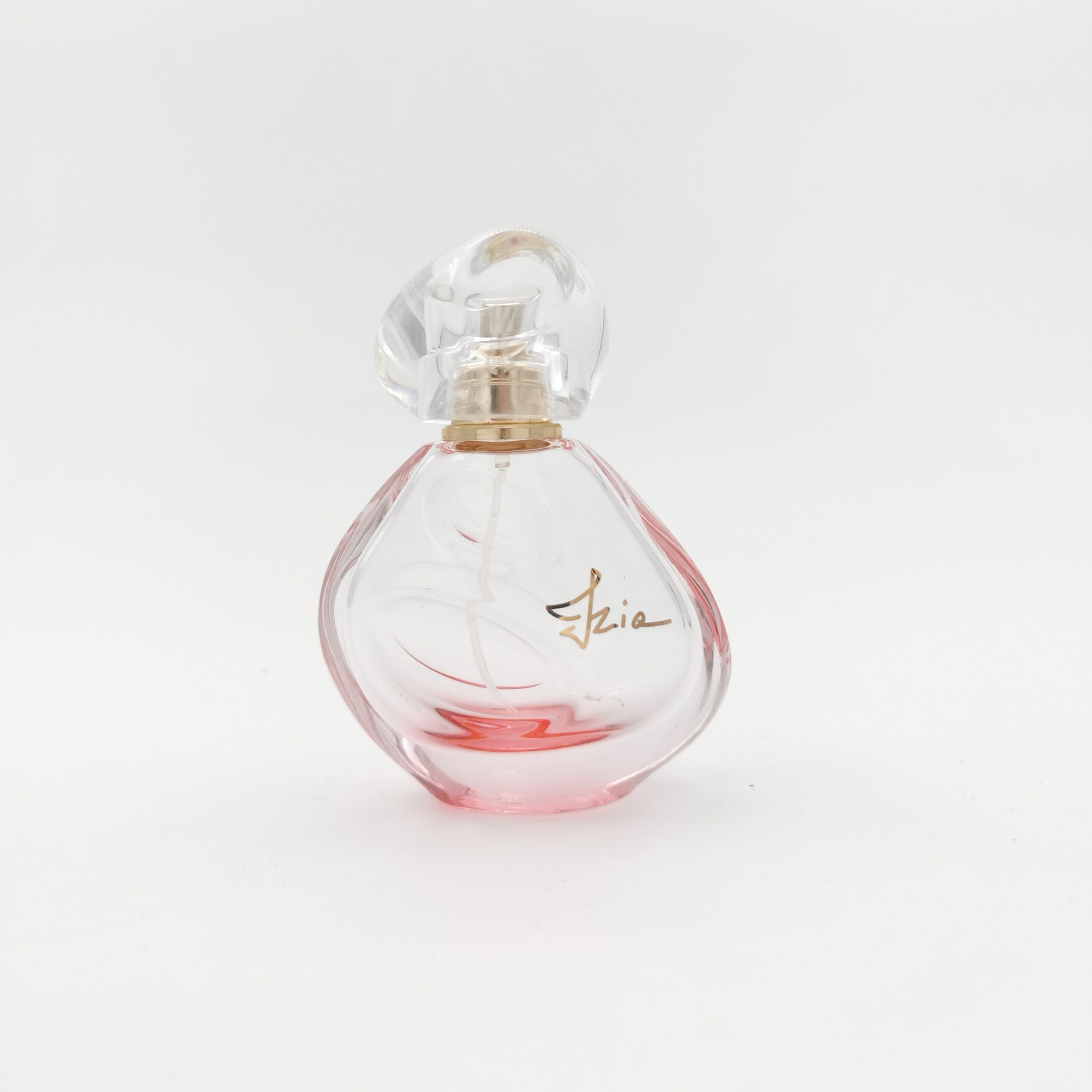 Flacon de parfum verre et teinte rose décoratif