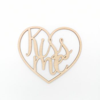 Cœur en bois Kiss me