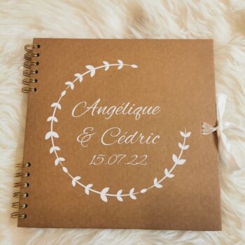 Livre d'or kraft / blanc