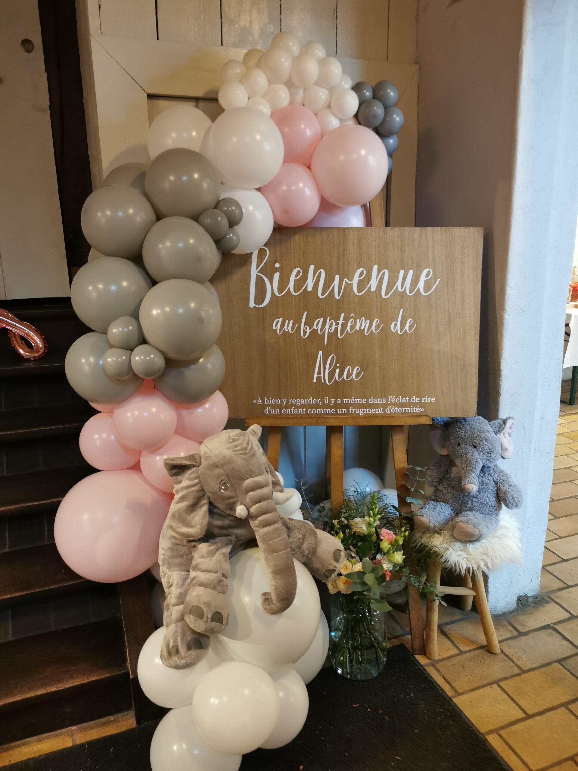 Panneau bienvenue horizontal personnalisé baptême – Image 2