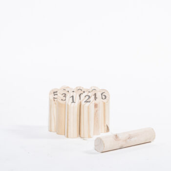 Jeu de Molkky - 12 quilles en bois numérotées