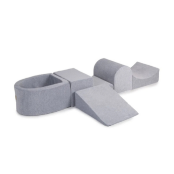 Module de jeux psychomotricité en tissus gris - 5 éléments