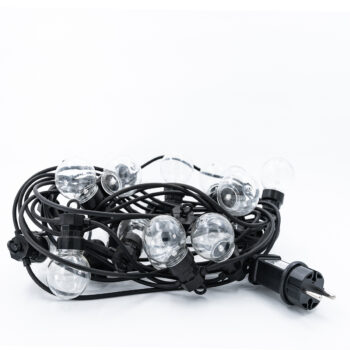 Guirlande guinguette sur prise, 20 leds blanc chaud, 5cm