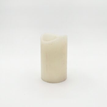 Bougie bloc led blanche fausse flamme scintillante - taille M