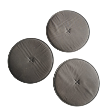 Coussin pour chaise rond noir antidérapant