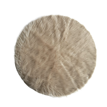 Tapis rond en fausse fourrure