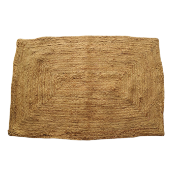 Tapis tressé en jute rectangulaire