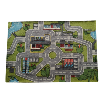 Tapis de jeux circuit de voiture avec parking