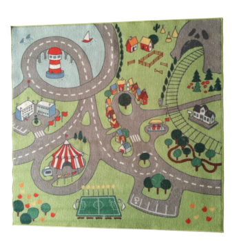 Tapis de jeux circuit de voiture avec cirque