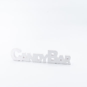 Candy Bar lettrage en bois blanc