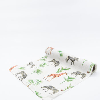 Chemin de table imprimé savane