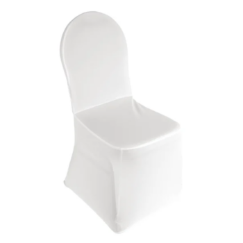 Housse de chaise stretch blanche