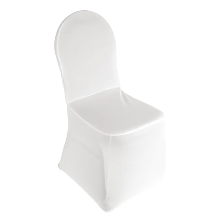Housse de chaise stretch blanche