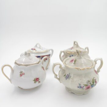 Sucrier fleuri dépareillé