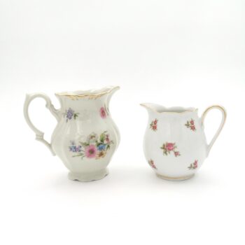 Pot à lait fleuri dépareillé