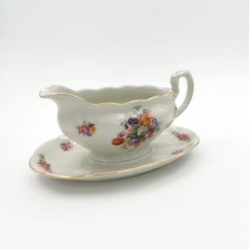 Saucière vintage à fleurs avec anse