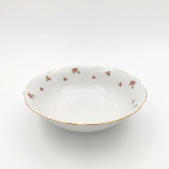 Plat creux en porcelaine vintage à fleurs