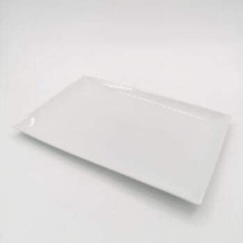 Plat rectangulaire en porcelaine blanc