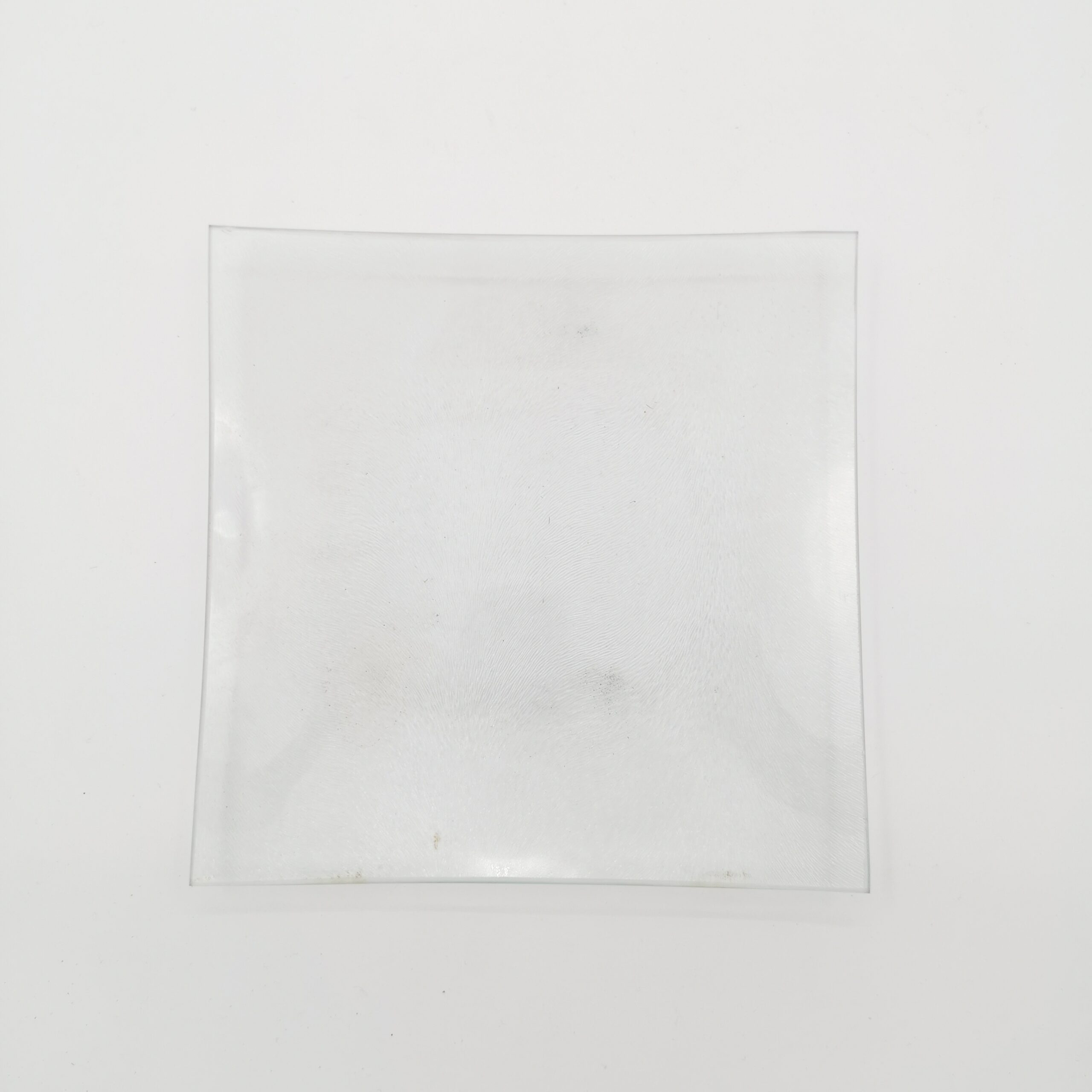 Assiette en verre carré