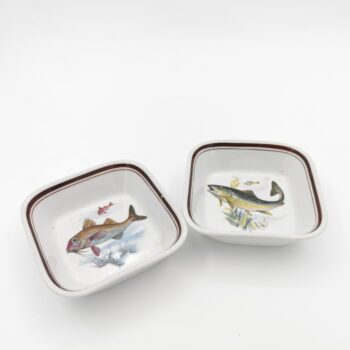 Bol carré motif poisson