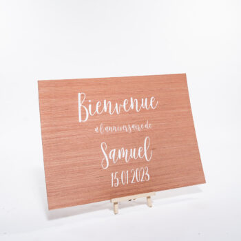 Panneau bienvenue horizontal personnalisé anniversaire