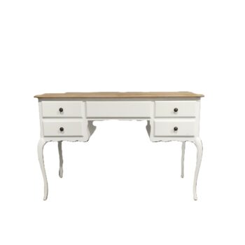 Bureau vintage blanc dessus en bois