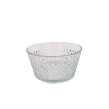 Bol en verre motif losanges