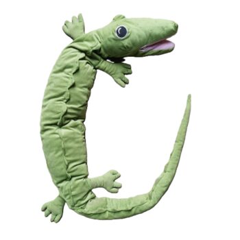 Long crocodile vert en peluche