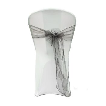 Nœud de chaise organza gris